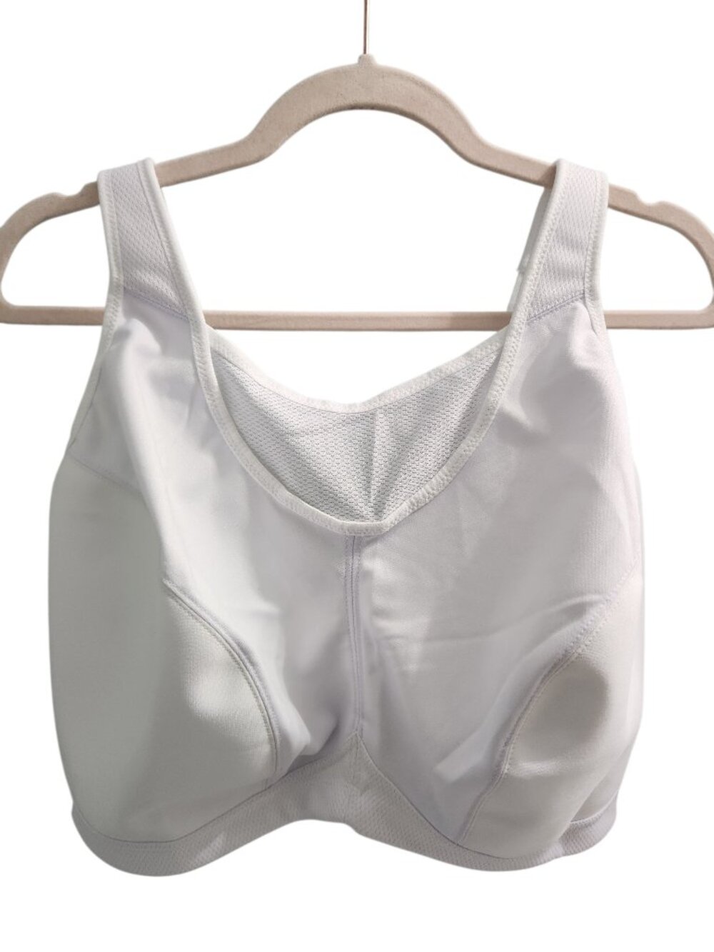 Glamorise Sports Bra 42J White Women's No Bounce Camisole High Impact 1066